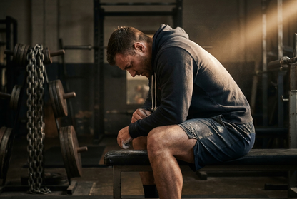 Lifter recovering on bench